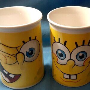 TWO!! SpongeBob SquarePants Collector Mugs - 2016 Viacom/Frankford Candy LLC